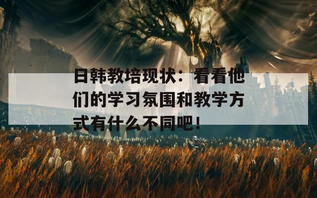 日韓教培現(xiàn)狀：看看他們的學(xué)習(xí)氛圍和教學(xué)方式有什么不同吧！