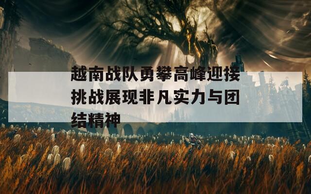 越南戰(zhàn)隊勇攀高峰迎接挑戰(zhàn)展現(xiàn)非凡實力與團結(jié)精神  第1張