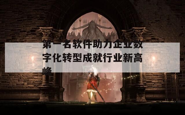 第一名軟件助力企業(yè)數(shù)字化轉(zhuǎn)型成就行業(yè)新高峰  第1張