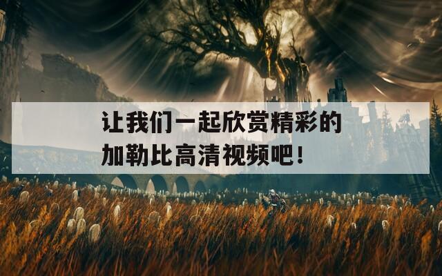 讓我們一起欣賞精彩的加勒比高清視頻吧！