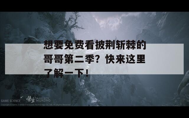 想要免費看披荊斬棘的哥哥第二季？快來這里了解一下！